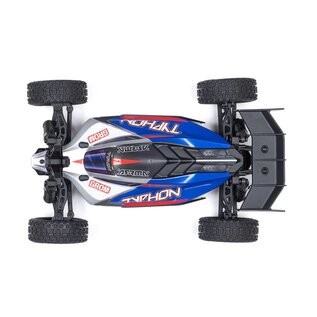 Arrma ARA2106T1  Blue/Silver  TYPHON GROM MEGA Brushed 4X4  Buggy RTR w/Battery & Charger