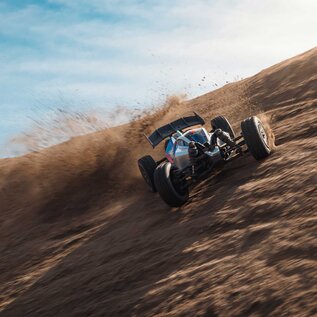 Arrma ARA2106T1  Blue/Silver  TYPHON GROM MEGA Brushed 4X4  Buggy RTR w/Battery & Charger