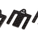 Team Associated ASC92438 FT Front Bulkhead Shims, carbon fiber for B7