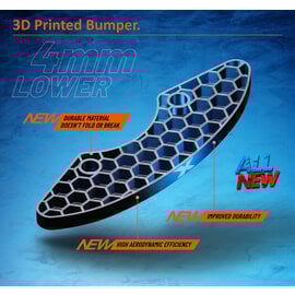 Xray XRA301238  X4 Rubber Bumper 3D Low Profile