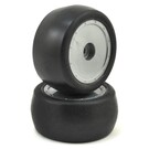 Custom Works R/C CSW6306  Slick Rear Pre-Mounted Dirt Oval Tires (2) w/Orange Insert (Standard)