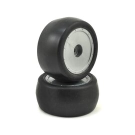 Custom Works R/C CSW6306  Slick Rear Pre-Mounted Dirt Oval Tires (2) w/Orange Insert (Standard)