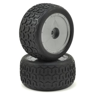 Custom Works R/C CSW6356  Street-Trac Pre-Mounted Dirt Oval Rear Tires (2) w/Orange Insert HB