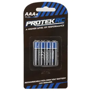 Protek RC PTK-5580  1.6V/900mWh High Voltage AAA NiZn Batteries Rechargeable (4) for Mini-Z