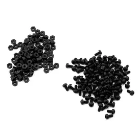 Excelerate RC XCE-0141.6  Nylon Screws & Nuts Set (Black) (100) (3x6mm)