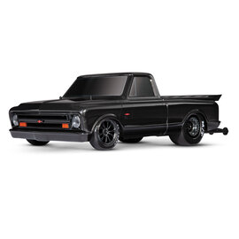 Traxxas TRA94376-74  Black Drag Slash Brushless Drag Chevy C-10 Truck HD