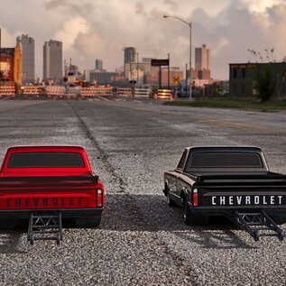 Traxxas TRA94376-74  Black Drag Slash Brushless Drag Chevy C-10 Truck HD