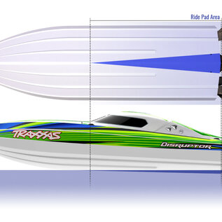Traxxas TRA106064-4 Blue  Disruptor Race Boat 4S VXL