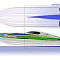 Traxxas TRA106064-4 Blue  Disruptor Race Boat 4S VXL