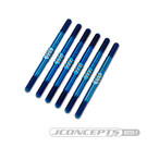 J Concepts JCO2723-1 Blue 3.5 x 55mm Fin Tit Turnbuckle Set XRAY XB2'24 (6)