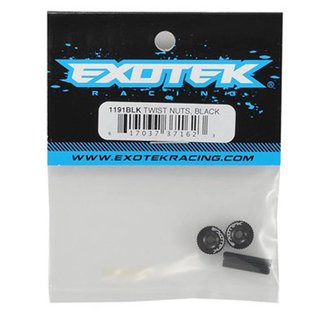 Exotek Racing EXO1191BLK  Black Twist Nuts For M3 Thread