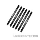 J Concepts JCO2723-2 Black 3.5 x 55mm Fin Tit Turnbuckle Set XRAY XB2'24 (6)
