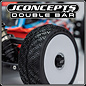 J Concepts JCO4111-01 Blue Double Bar Tires Fits 83mm 1/8th Buggy Wheel (2)