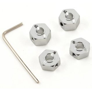STRC SPTST3654-12S  Silver 12mm Aluminum Lock Pin Style Wheel Hex Set (4)