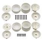 Team Associated ASC7807  RC10T Wide Rear and Narrow Front Wheels, (3-piece) white