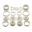 Team Associated ASC6643  RC10 Wheels, front and rear, white