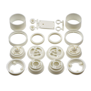 Team Associated ASC6643  RC10 Wheels, front and rear, white