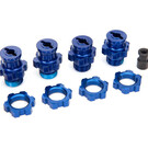 Traxxas TRA5853X  Blue 17mm Wheel Hubs w/ Wheel Nuts (4)