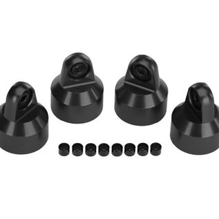 Traxxas TRA7764X  Black Aluminum GTX Shock Cap (4) Fits X-Maxx & XRT
