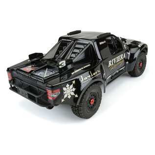 Proline Racing PRO363818 Pre-Cut 1997 Ford F-150 Trophy Truck “Riviera Edition” Tough Color (Black) Body for ARRMA Mojave 4S