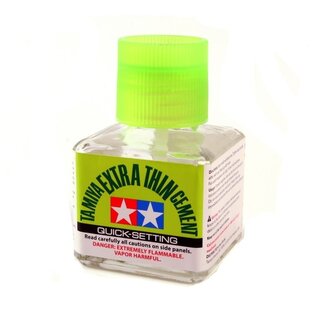Tamiya TAM87182 Extra-Thin Cement, 40ml Quick Setting