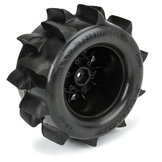 Proline Racing PRO1024910 1/10 Sand Paw HP BELTED F/R 2.8" MT Tires MTD 12/14mm Black Raid (2)