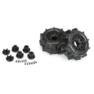 Proline Racing PRO1024910 1/10 Sand Paw HP BELTED F/R 2.8" MT Tires MTD 12/14mm Black Raid (2)