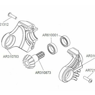 HOT RACING HRAATF11Y02 Aluminum Diff Yoke: ARRMA 1/10 4x4