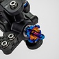 J Concepts JCO2827-1  Blue Adjustable Titanium Front Axle (2) for B7