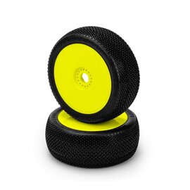 J Concepts JCO4034-22  Green Relapse Tire Mounted on 3357Y Yellow Wheels 403422