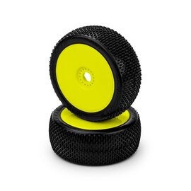 J Concepts JCO4114-22  Green Arina Tires Mounted on 3357Y Yellow Wheels 411422