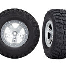 Traxxas TRA5880X    Kumho SCT Tires & Satin Chrome Wheels Beadlock (2)