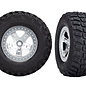 Traxxas TRA5880X    Kumho SCT Tires & Satin Chrome Wheels Beadlock (2)