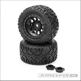 J Concepts JCO4015-3994  G-Locs, Platinum Compound, Pre-Mounted on #3425B Wheel, Fits Traxxas X-Maxx, XRT, & Arrma Kraton 8 40153994