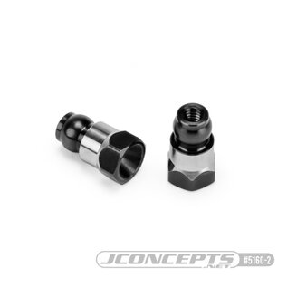 J Concepts JCO5160-2 Stealth Black RC10B7 | RC10B7D Fin Titanium Rear Stand-off - 10mm