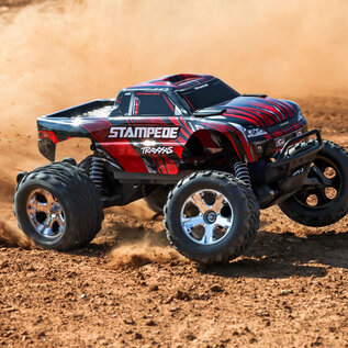 Traxxas TRA36254-8  Red Stampede 1/10 Scale Monster Truck w/ Battery & USB-C