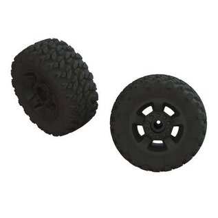 Arrma ARA550052  dBoots 'Ragnarok Mt' Tire Set Glued Black (2) AR550052