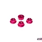 Sortafast SF-HXNT04-PK  Sortafast Aluminum Flanged Locknut M4 Hot Pink (4)