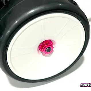 Sortafast SF-HXNT04-PK  Sortafast Aluminum Flanged Locknut M4 Hot Pink (4)