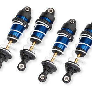 Traxxas TRA10765-BLUE Blue Shocks GTR Long W/Springs (4) for Mini Maxx