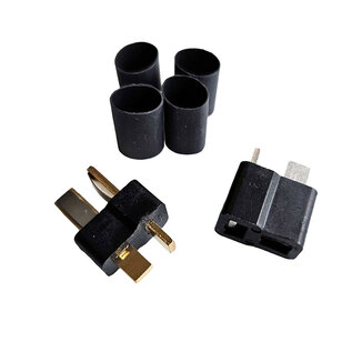 Deans WSD1313  Ultra Plug HB Black, Male & Female Pair for 10~12AWG Gauge Wire