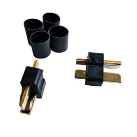Deans WSD1314  Ultra Plug HB Male 2 Pack, 1/4 Shrink for 10~12AWG Wire