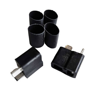 Deans WSD1315  Ultra Plug HB Black, Female 2-Pack for 10~12AWG Gauge Wire