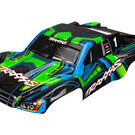 Traxxas TRA6844X   Green and Blue Slash 4X4 Ultimate Body