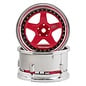 DS Racing DSC-DE-023 DS Racing Drift Element 5 Spoke Drift Wheel (Pink Face/Chrome Lip/Chrome Rivets) (Adjustable Offset) w/12mm Hex
