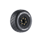 Louise RC LOULT3228SB  SC-Rocket M Oval Track 1/10 Short Course Tires, Soft, 12, 14 & 17mm Removable Hex on Black Rim (2)