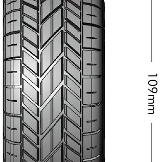 Louise RC LOULT3228VB  SC-Rocket M Oval Track 1/10 Short Course Tires, Super Soft, 12, 14 & 17mm Hex on Black Rim (2)