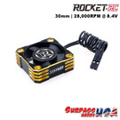 Surpass Hobby USA SP-360003-12 Rocket V2 Aluminum 30mm Cooling Fan Gold/Blk