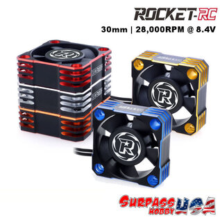 Surpass Hobby USA SP-360003-12 Rocket V2 Aluminum 30mm Cooling Fan Gold/Blk