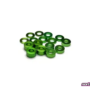 Sortafast SF-ALSPK1-GR  Green Aluminum Shims 3x6 Assortment (16)